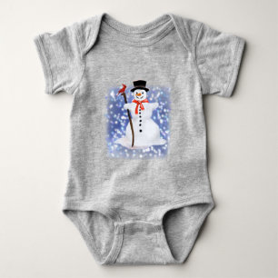 Snowman  baby bodysuit