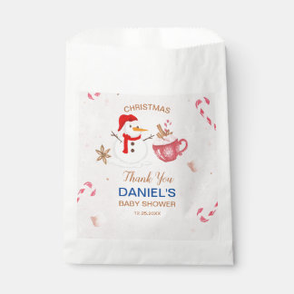 Snowman Baby Shower Thank You Favour Bag