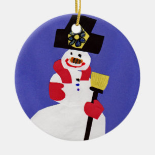 Snowman Baby's First Christmas Ceramic Tree Decoration