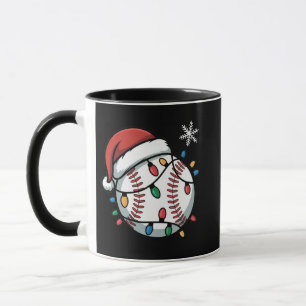 Snowman Baseball Christmas Santa Baseball Sport Mug