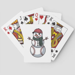 Snowman Baseball Christmas Santa Baseball Sport Playing Cards
