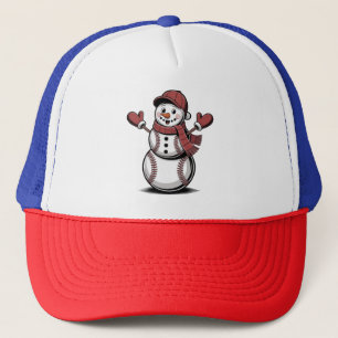 Snowman Baseball Christmas Sport Lovers  Trucker Hat