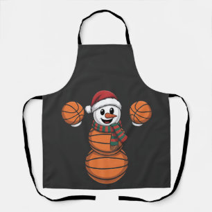Snowman Basketbal Christmas Santa Baseball Sport Apron