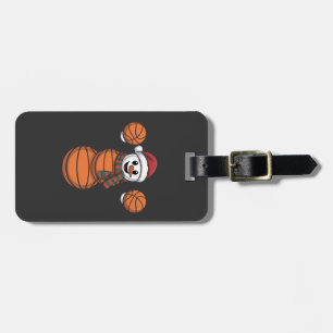 Snowman Basketbal Christmas Santa Baseball Sport Luggage Tag