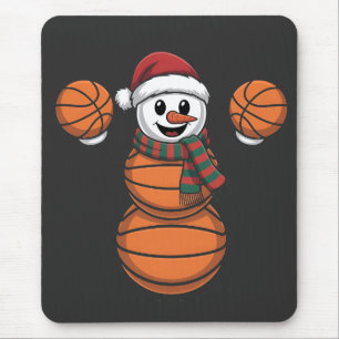 Snowman Basketbal Christmas Santa Baseball Sport Mouse Pad