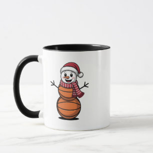 Snowman Basketball Christmas Sport Lovers Mug