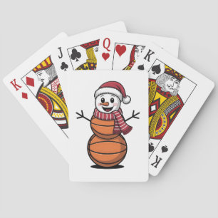 Snowman Basketball Christmas Sport Lovers Playing Cards