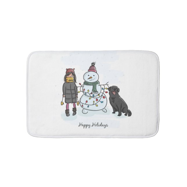 Snowman Bath Mat (Front)