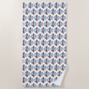 snowman beach towel