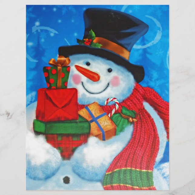 Snowman bearing Gifts (Front)