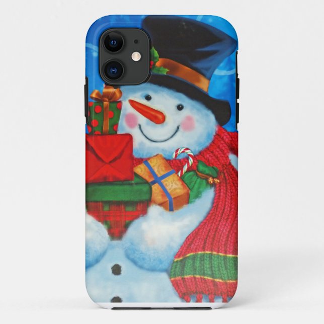 Snowman bearing Gifts Case-Mate iPhone Case (Back)