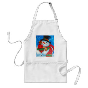 Snowman bearing Gifts Standard Apron