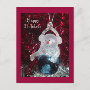 Snowman Bell Ornament Postcard