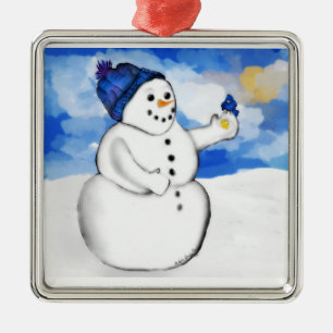 Snowman Birdfeeder Ornament