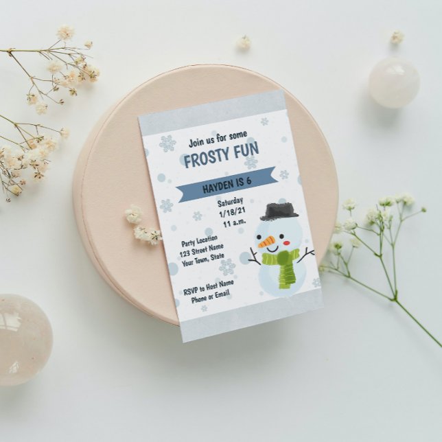 Snowman Birthday Invitation (Creator Uploaded)