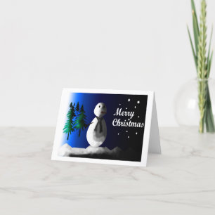 Snowman Blue Christmas Cards