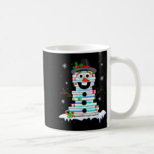Snowman Book Stack Librarian Book Lover Christmas  Coffee Mug