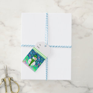 Snowman Bubble Explosion Gift Tags