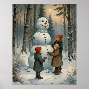 Snowman Builders Poster