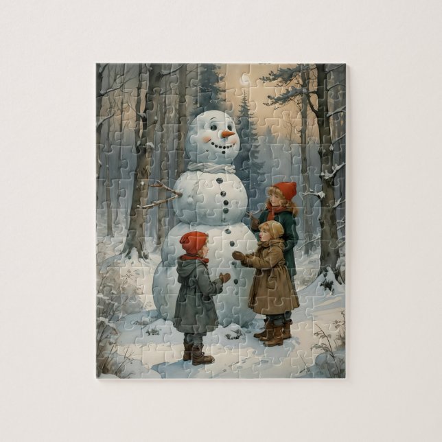 Snowman Builders Puzzle (Vertical)