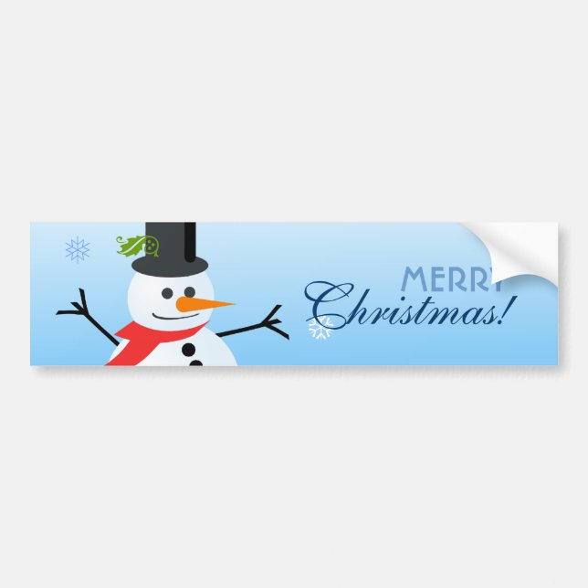 Snowman Bumper Sticker (Front)