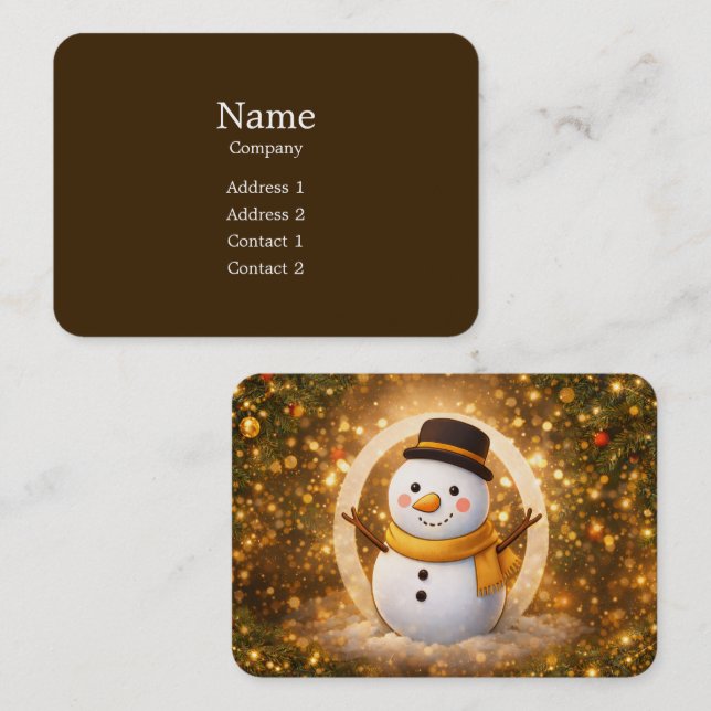 Snowman Business Card (Front/Back)