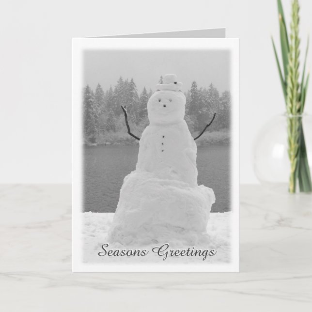 Snowman Cards Personalised Christmas Snowman Cards (Front)