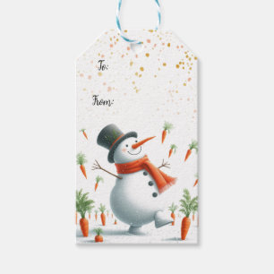 Snowman Carrot Patch Dance Gift Tags