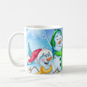 Snowman cartoon mug