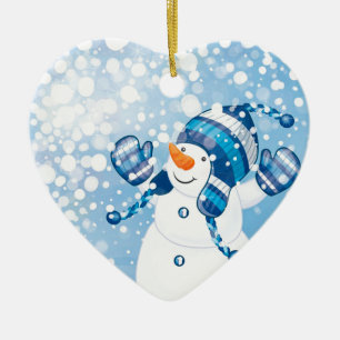 Snowman Ceramic Ornament