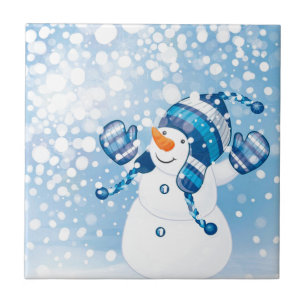 Snowman Ceramic Tile