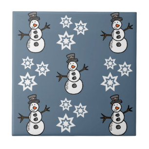 Snowman Ceramic Tile