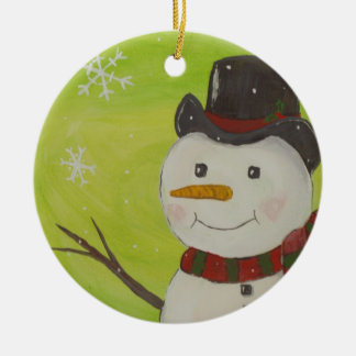Snowman Ceramic Tree Decoration