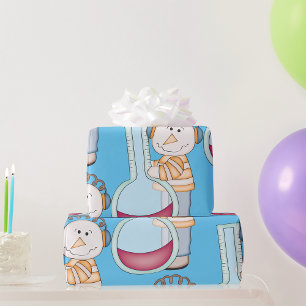 Snowman Checking The Temperature Wrapping Paper