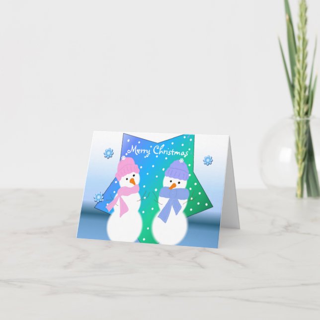 Snowman Children Holiday Card (Front)