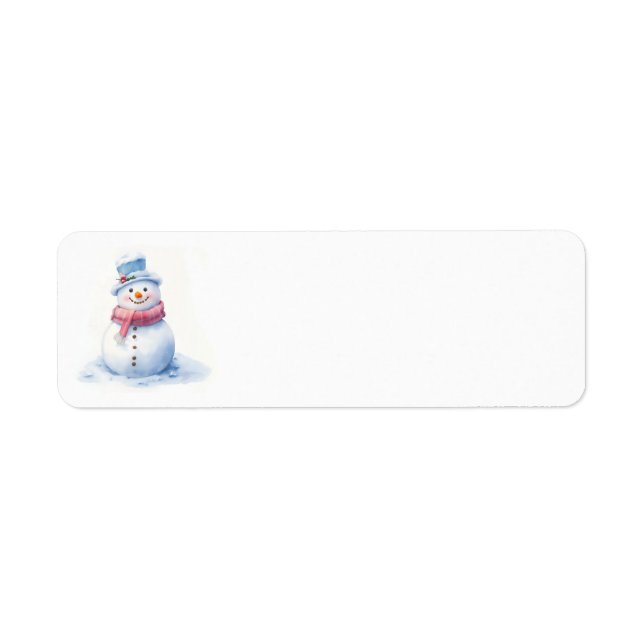 Snowman Christmas Address Labels (Front)