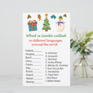 Snowman christmas around the world game