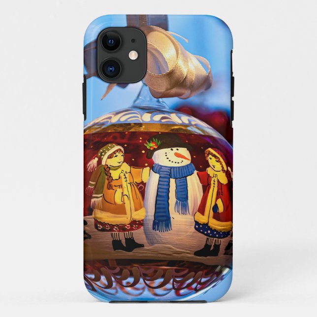 Snowman Christmas Ball Case-Mate iPhone Case (Back)