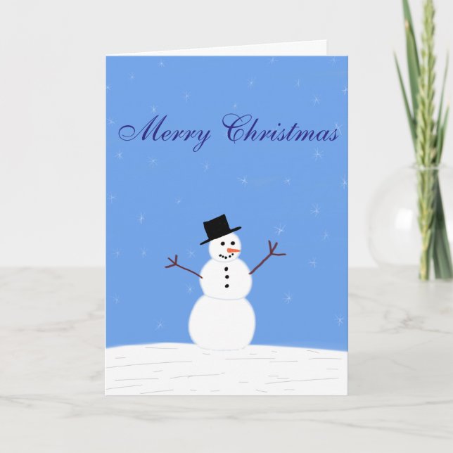 Snowman Christmas card (Front)