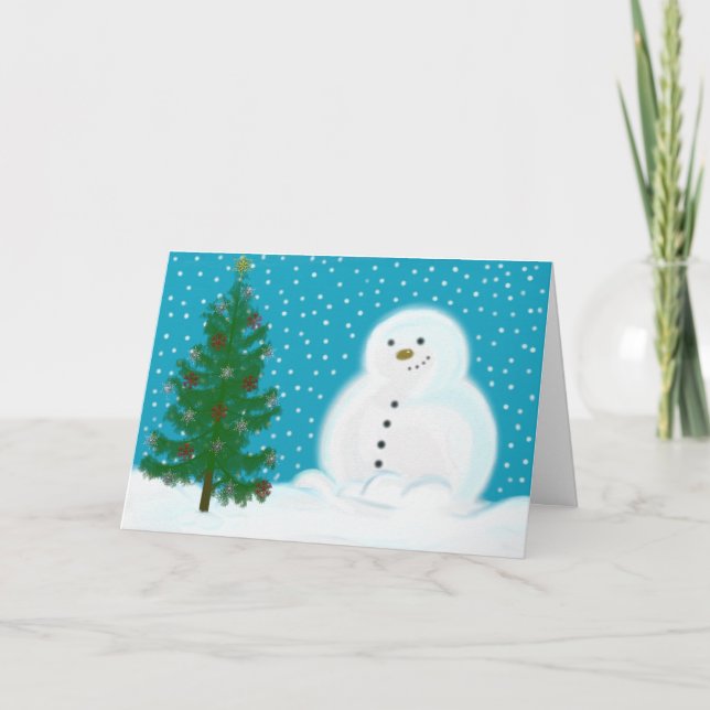 Snowman Christmas Card (Front)
