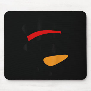 Snowman Christmas Character Face Mouse Pad
