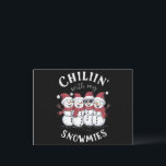 Snowman Christmas Chillin With My Snowmies Gift  Holiday Postcard<br><div class="desc">Snowman Christmas Chillin With My Snowmies Gift</div>