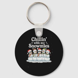 Snowman Christmas Chillin With My Snowmies Kids Bo Key Ring