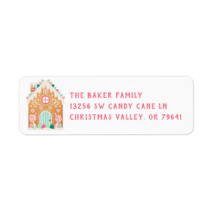 Snowman Christmas Cookie Label Return Address Label