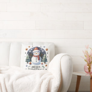 Snowman Christmas Cushion
