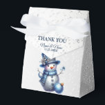 Snowman Christmas Elegant Winter Holidays Favour Box<br><div class="desc">Snowman Christmas Elegant Winter Holidays Favour Boxes. Unique,  beautiful,  stylish design. Easy to be personalised. Font style,  size and colours can be changed. Matching items available.</div>