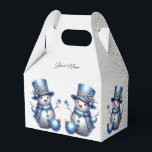 Snowman Christmas Elegant Winter Holidays Favour Box<br><div class="desc">Snowman Christmas Elegant Winter Holidays Favour Boxes. Unique,  beautiful,  stylish design. Easy to be personalised. Font style,  size and colours can be changed. Matching items available.</div>