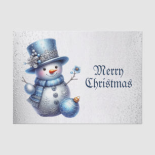 Snowman Christmas Elegant Winter Holidays Tissue Paper