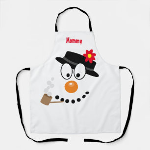 Snowman Christmas Fun Novelty Cartoon Apron
