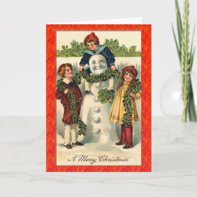Snowman -christmas greeting card (Front)